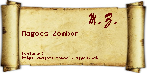 Magocs Zombor névjegykártya